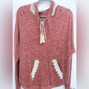 Vizio Pink Top with Cream colored details